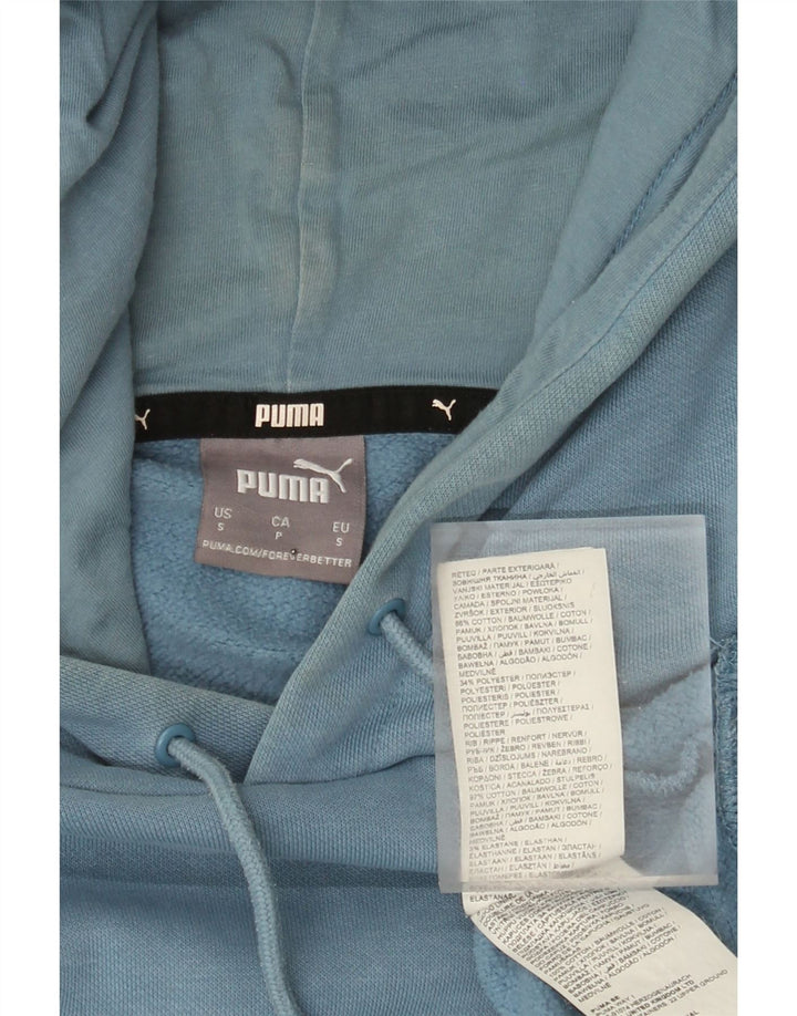 Puma Pull à capuche pour homme Petit Bleu Coton