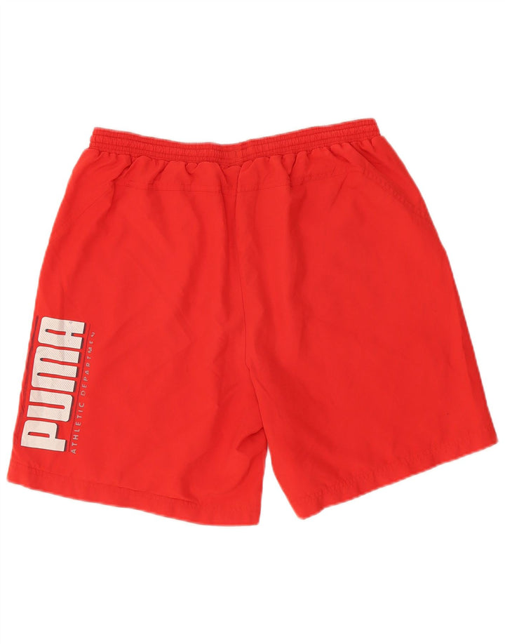 Puma Short de Sport Graphique Homme Rouge Large Polyester