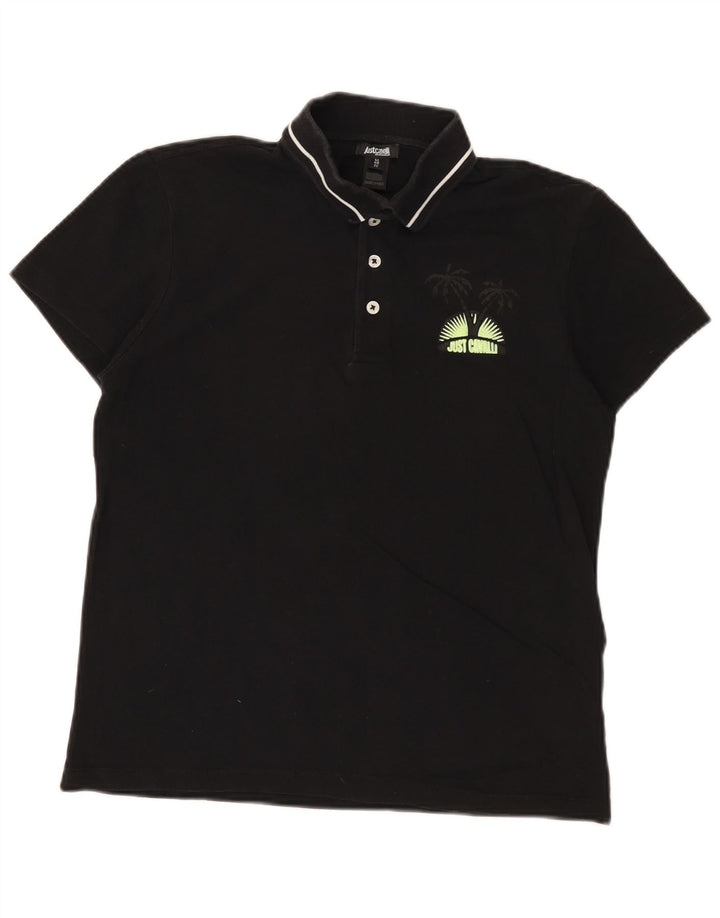 Just Cavalli Polo Homme IT 48 Petit Noir Coton