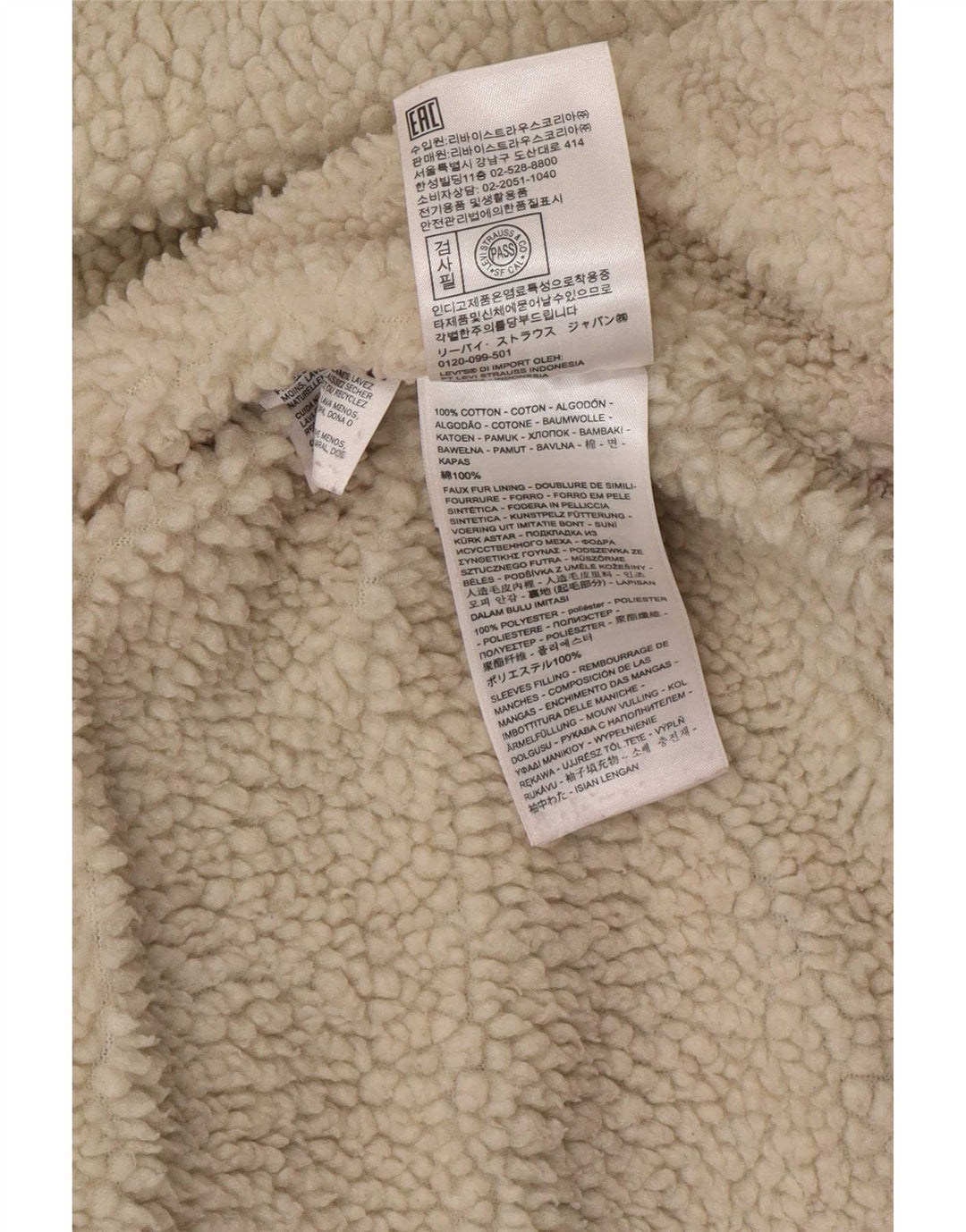 Levi's Veste Sherpa en Jean Homme UK 36 Petit Gris Coton