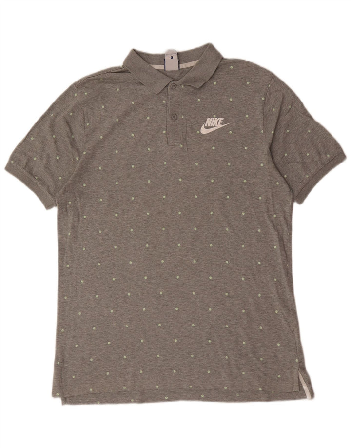 Nike Polo Homme Grand Gris à Pois Coton