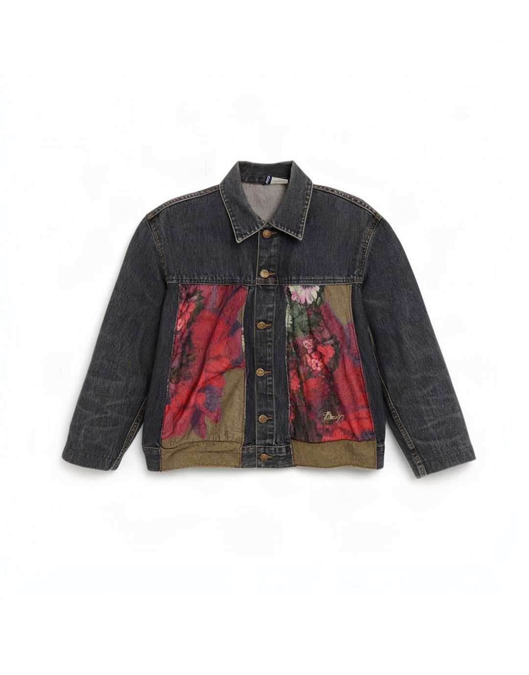 Divided Womens By H&M Veste en jean UK 14 Coton fleuri bleu moyen