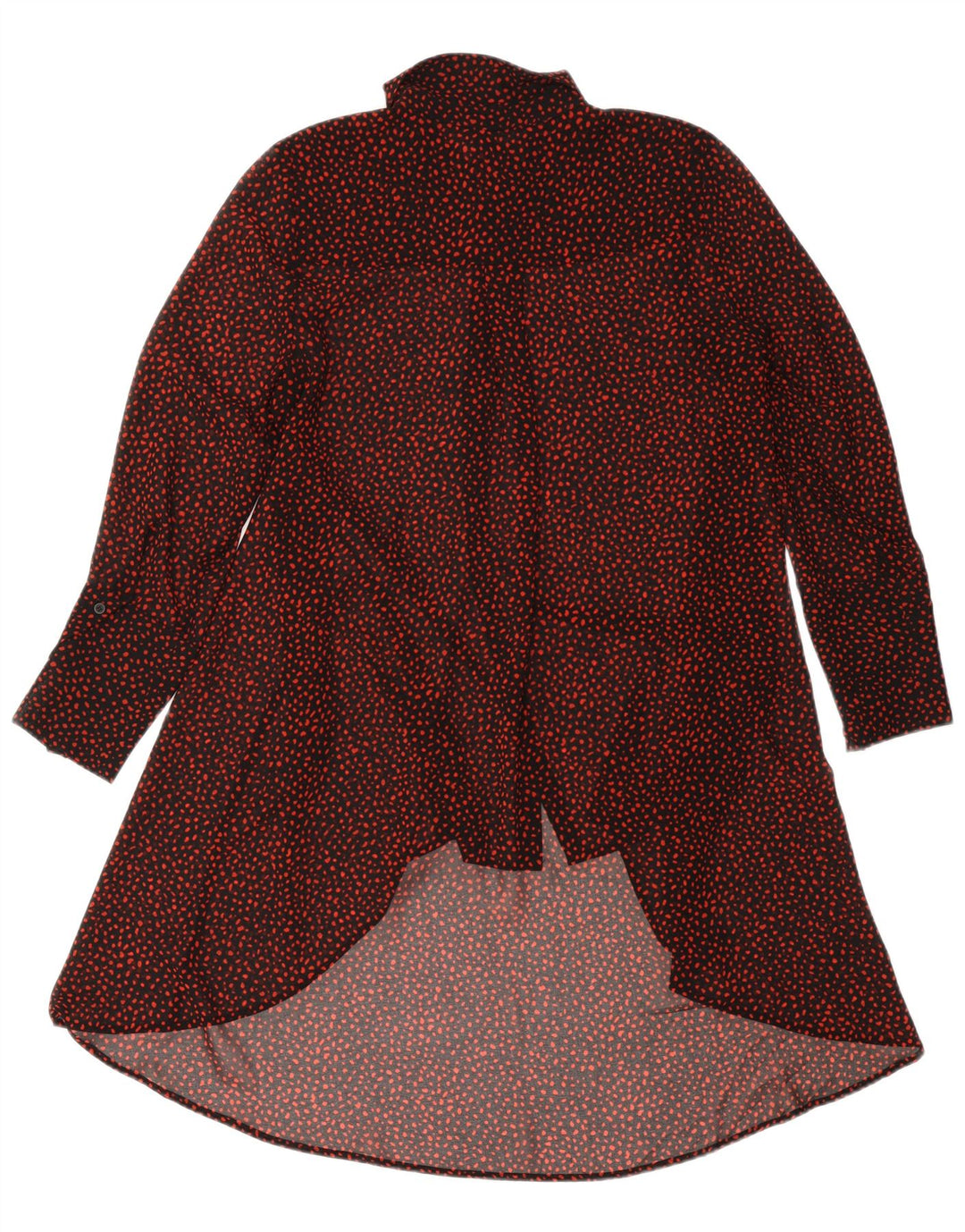 MINT VELVET Robe chemise à manches longues pour femme UK 12 Noir moyen à pois