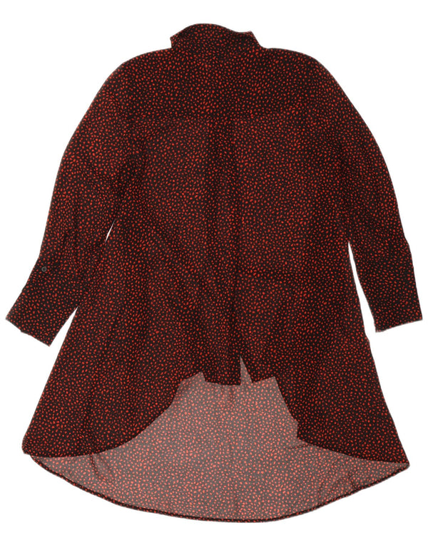 MINT VELVET Robe chemise à manches longues pour femme UK 12 Noir moyen à pois