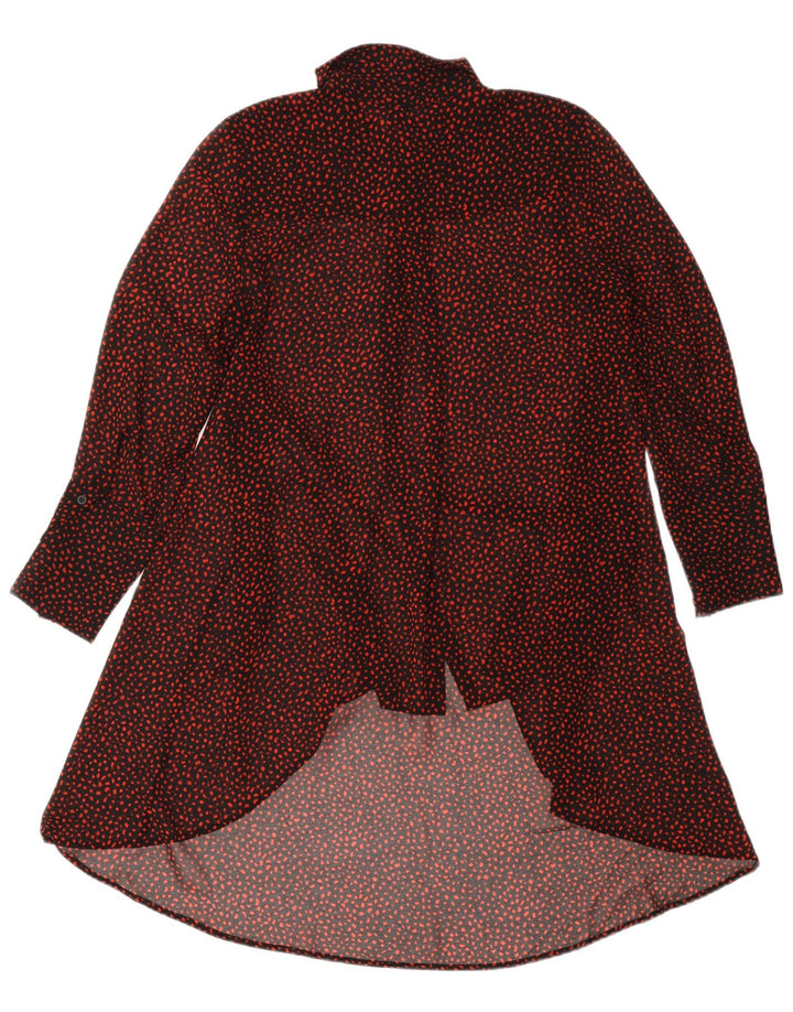 MINT VELVET Robe chemise à manches longues pour femme UK 12 Noir moyen à pois