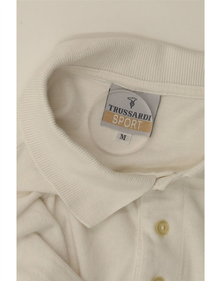 TRUSSARDI Mens Polo Shirt Medium White
