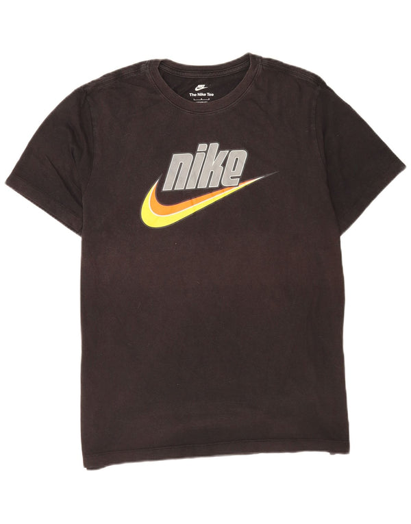 Nike T-shirt graphique pour homme en coton noir Taille L