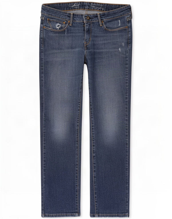 Levi's Jean Droit Slight Curve Taille Basse W30 L30 Femme Bleu Coton
