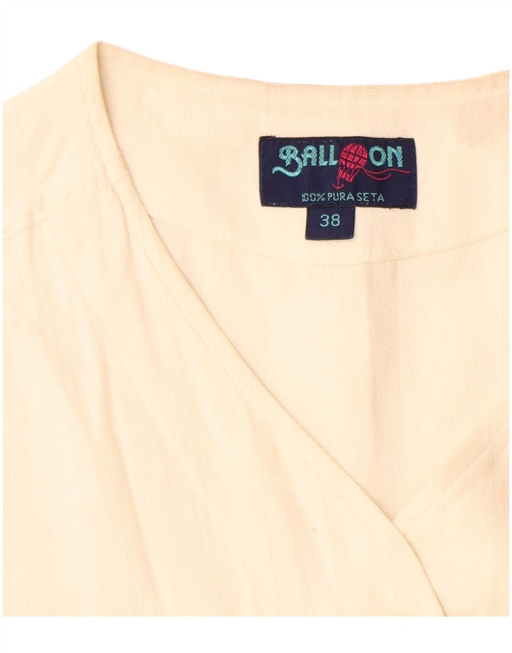 Balloon Chemisier sans manches pour femme EU 38 Medium Off White Soie