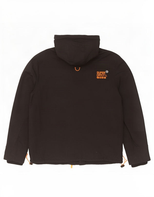 Superdry Veste coupe-vent à capuche Windcheater pour homme UK 40 Large Noir
