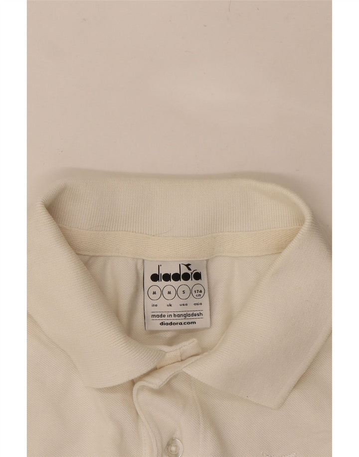 DIADORA Mens Polo Shirt Medium White Vintage Diadora and Second-Hand Diadora from Messina Hembry 