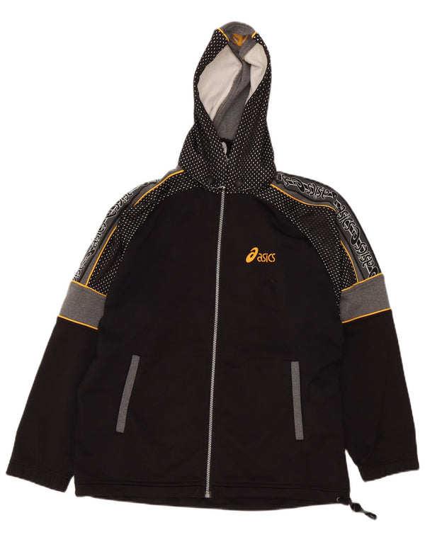 Asics Sweat à capuche coupe ample avec fermeture éclair pour garçon 13-14 ans Noir Colourblock