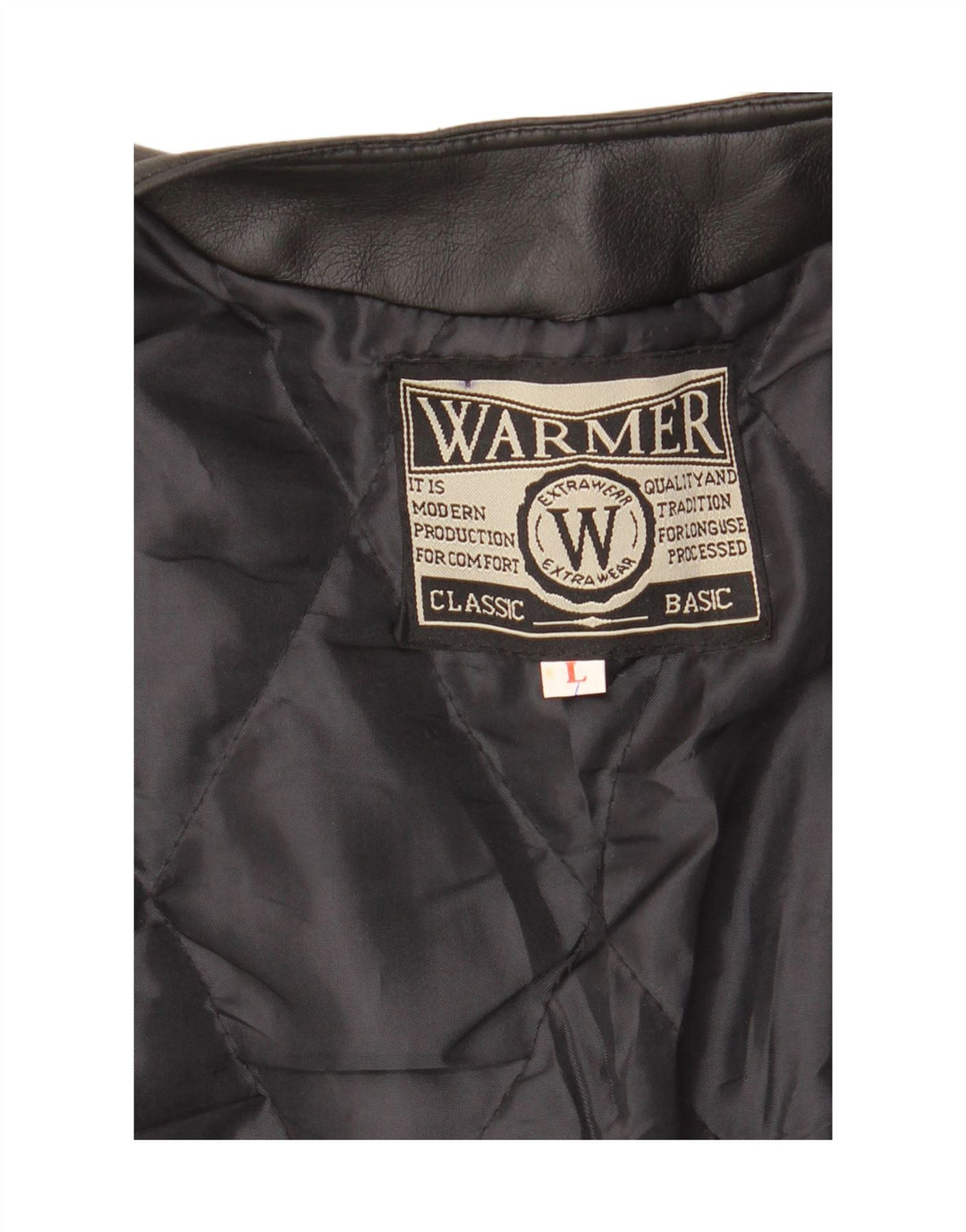 gilet en cuir femme vintage UK 16 Grand Noir