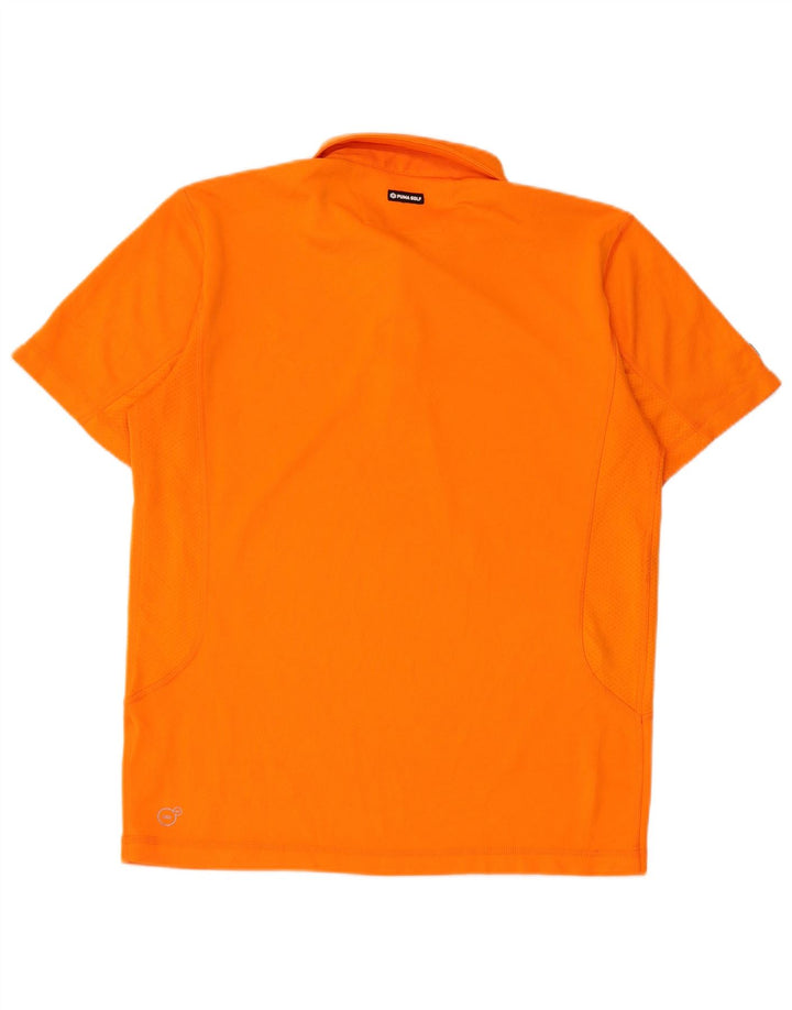 Puma Polo Homme Orange Moyen Polyester