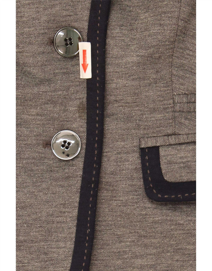 Marks & Spencer Veste blazer autographe à 2 boutons pour femme UK 12 Gris moyen