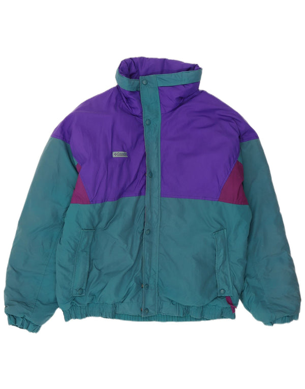 Columbia Veste de ski à capuche pour homme UK 40 Large Multicolore Colourblock