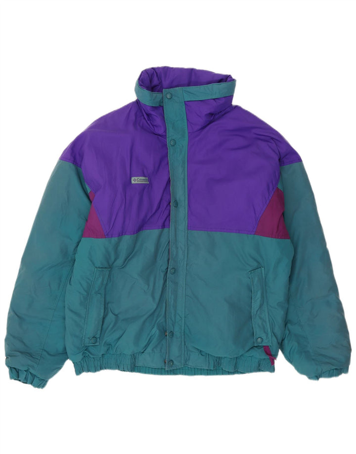 Columbia Veste de ski à capuche pour homme UK 40 Large Multicolore Colourblock