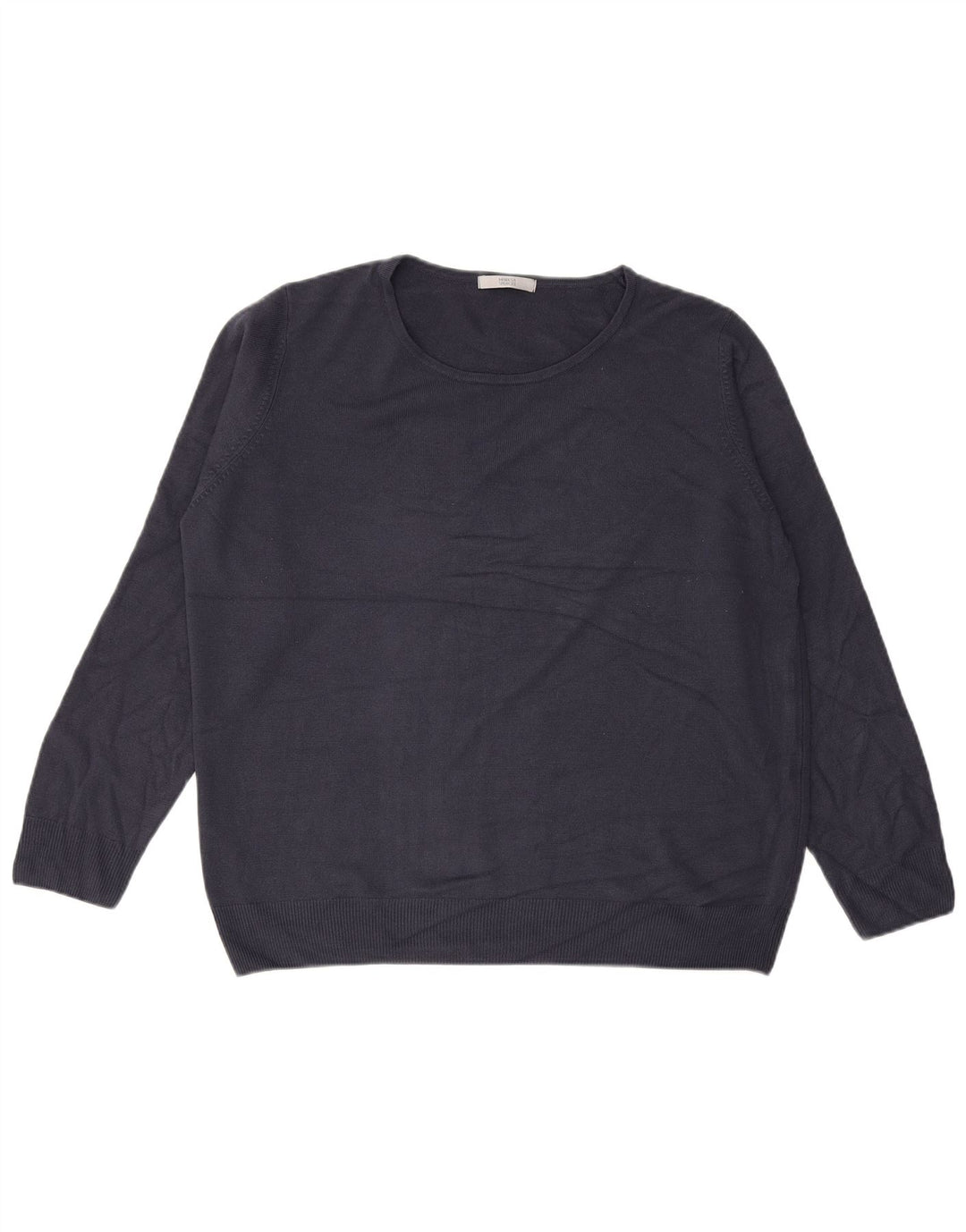 MARKS & SPENCER Pull col bateau pour femme UK 20 2XL Bleu marine