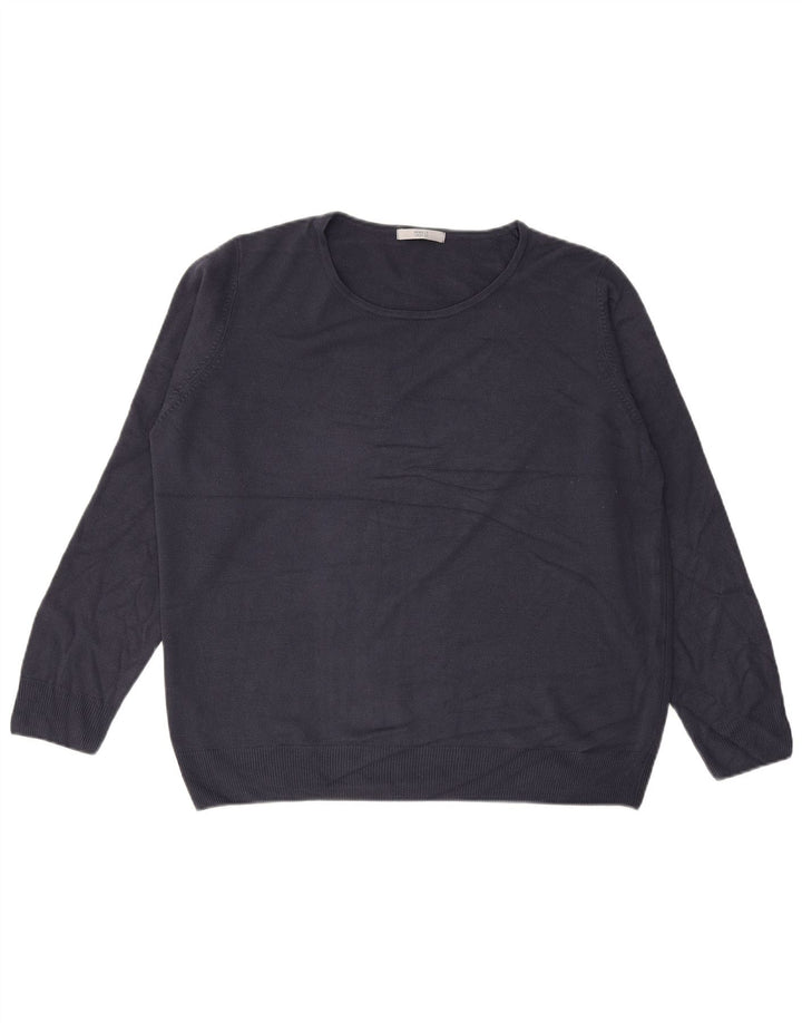 MARKS & SPENCER Pull col bateau pour femme UK 20 2XL Bleu marine