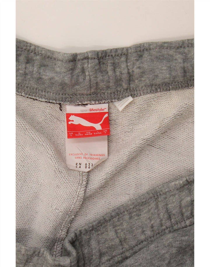 PUMA Pantalon de survêtement pour homme en coton moucheté grand gris