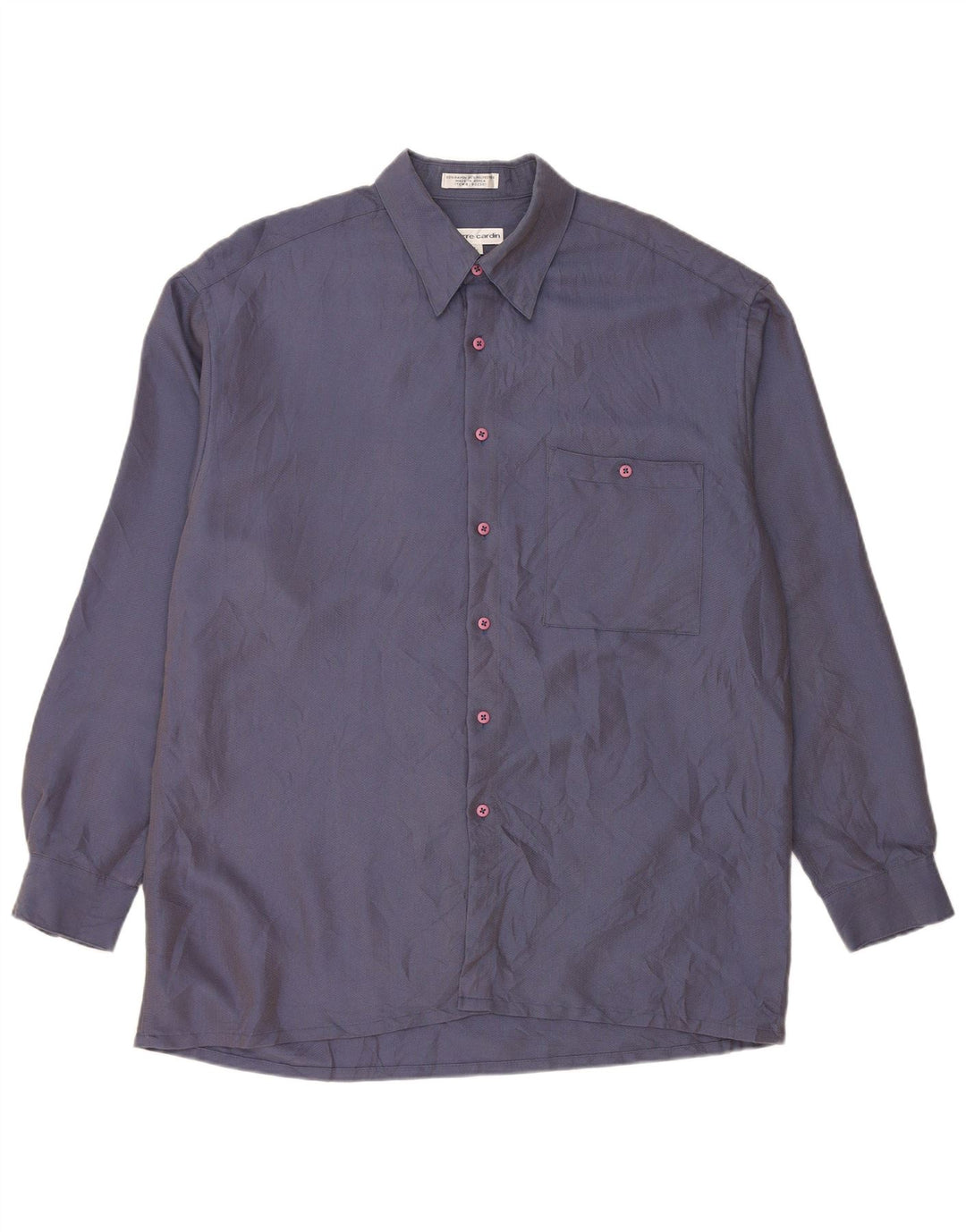 Pierre Cardin Chemise Homme Grande Rayonne Géométrique Bleue
