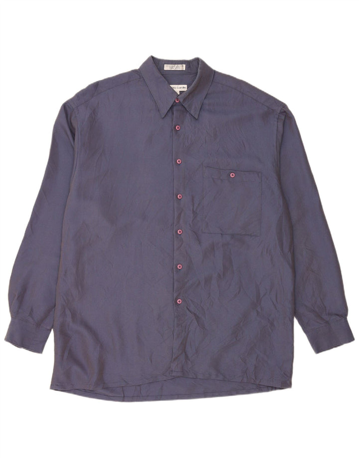 Pierre Cardin Chemise Homme Grande Rayonne Géométrique Bleue
