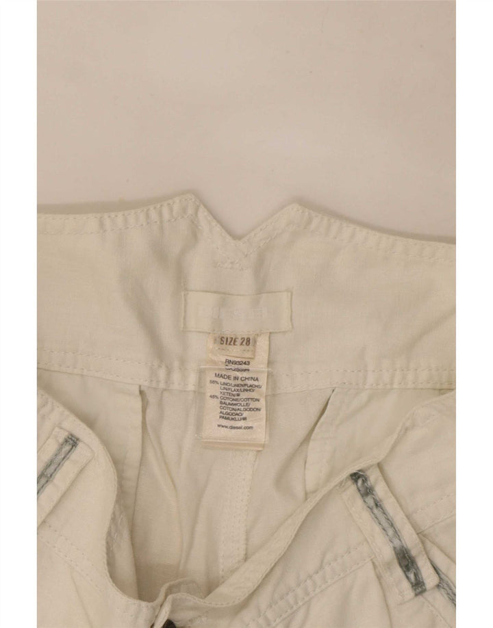 Diesel Pantalon chaud W28 en lin blanc moyen pour femme