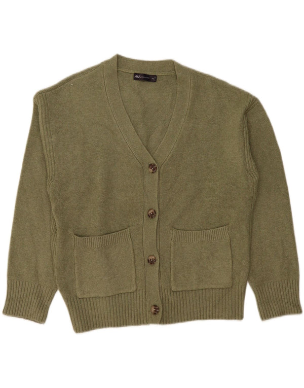 Marks & Spencer Pull cardigan surdimensionné pour femme UK 14 Kaki moyen