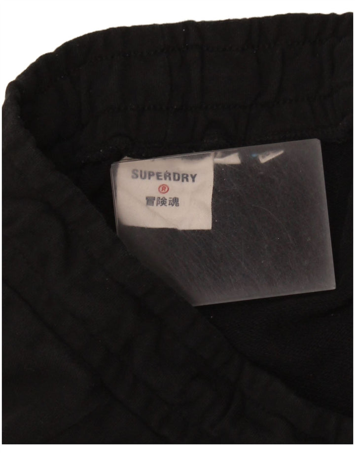 Superdry Pantalon De Survêtement Femme UK 10 Small Noir