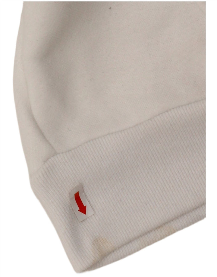 HOLLISTER Pull à capuche pour homme Large Blanc Coton