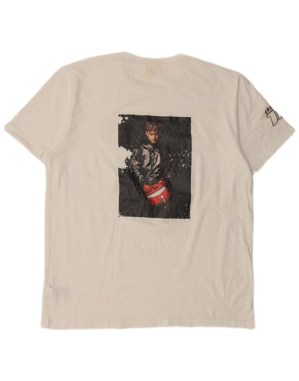 Gap Homme Ferrari Graphic T-Shirt Top XL Blanc Coton
