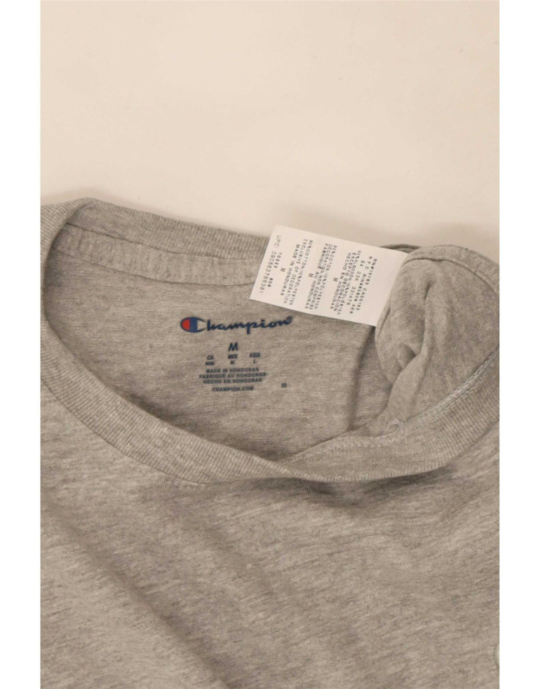 Champion T-Shirt Homme Gris Moyen Moucheté Coton
