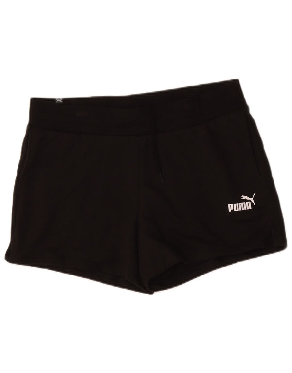 Puma Short de sport pour femme UK 16 Large Noir Coton