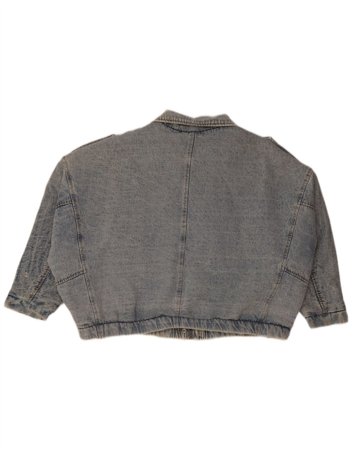 NOUVELLE COLLECTION Veste en jean surdimensionnée à manches 3/4 pour femme UK 10 Petit Bleu