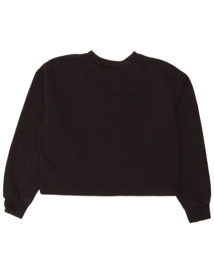 Tommy Hilfiger Sweat-shirt surdimensionné graphique pour femme UK 10 Petit Noir