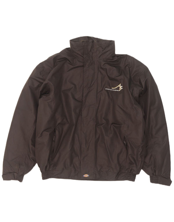 Dickies Veste bomber à capuche graphique pour homme UK 40 Large Noir Nylon