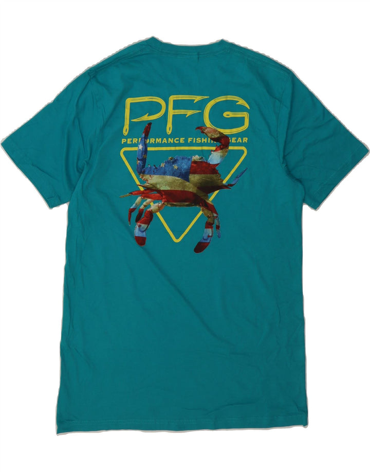 COLUMBIA T-Shirt Graphique Homme Coton Turquoise Moyen
