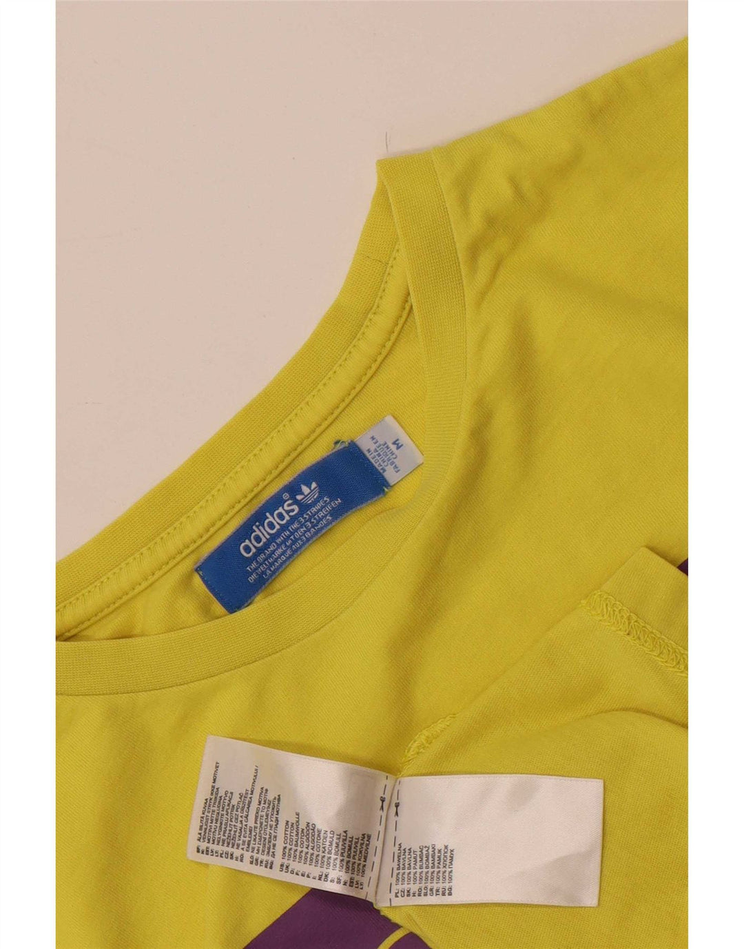 Adidas T-Shirt Graphique Homme Jaune Moyen Coton