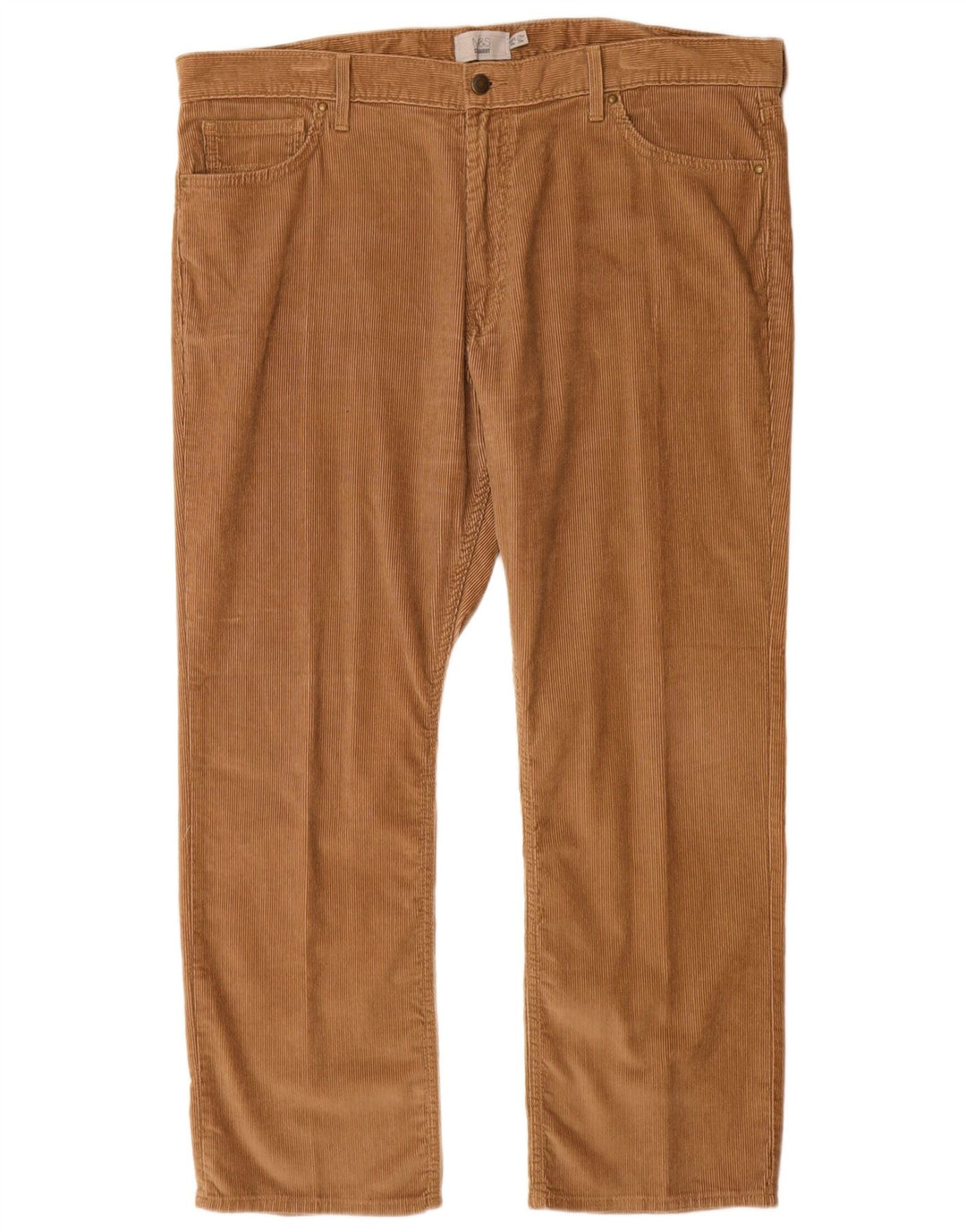 MARKS & SPENCER Pantalon droit en velours côtelé pour homme W40 L29 Coton beige