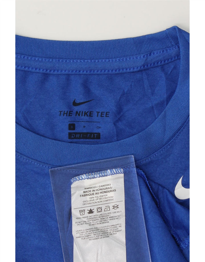 NIKE Womens Dri Fit T-Shirt Top UK 10 Small Blue Polyester Vintage Nike and Second-Hand Nike from Messina Hembry 
