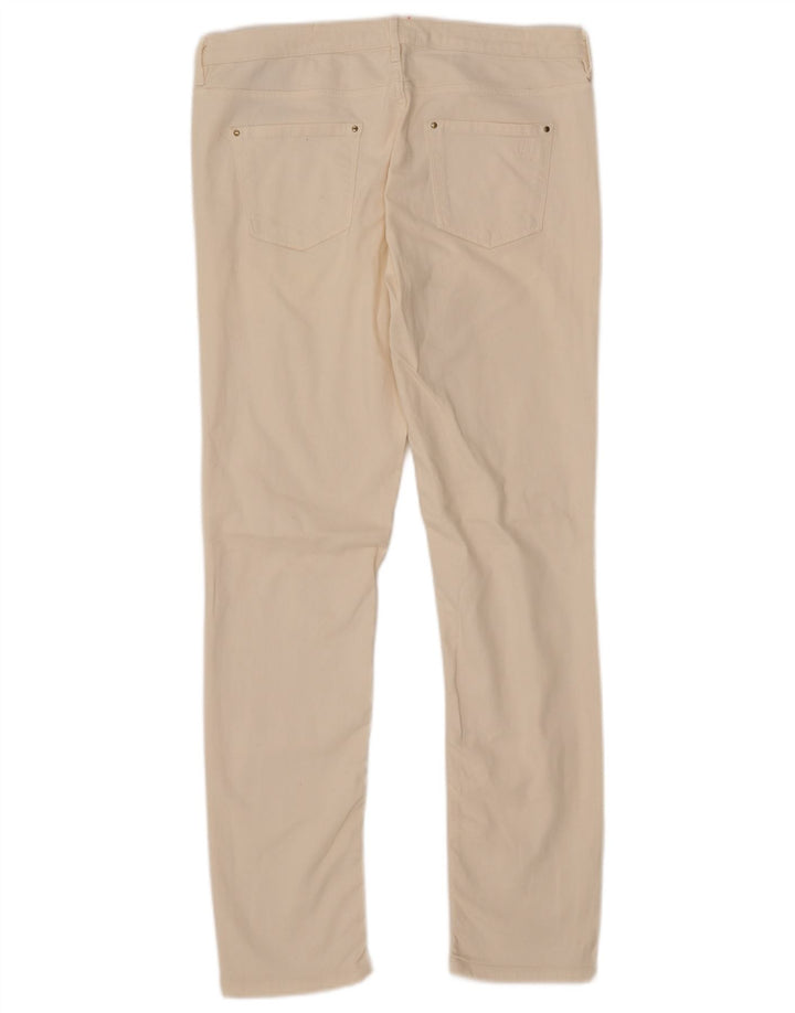 Massimo Dutti Jean slim pour femme EU 42 Large W32 L30 Coton blanc cassé