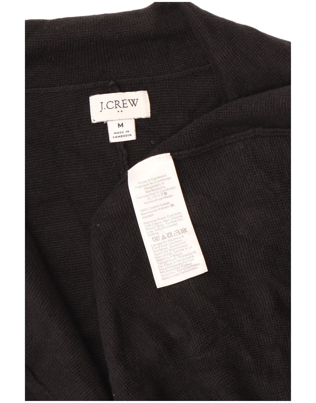 J. CREW Veste blazer à 2 boutons pour femme UK 14 en coton noir moyen