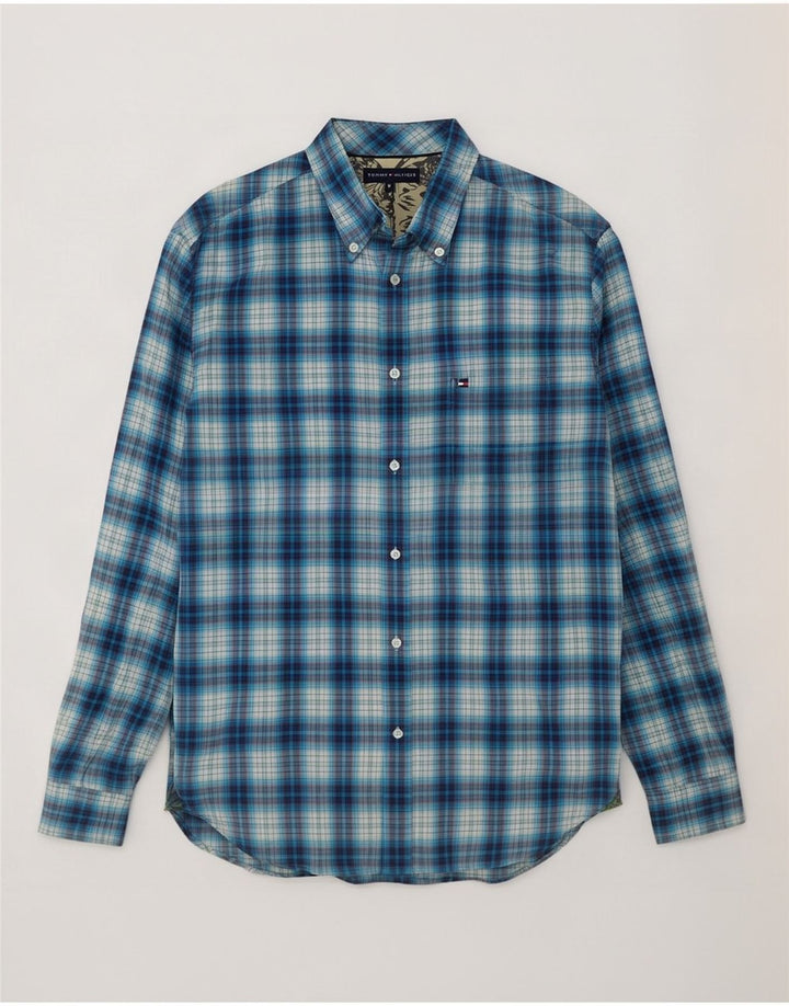Tommy Hilfiger Chemise en flanelle homme bleu moyen à carreaux en coton