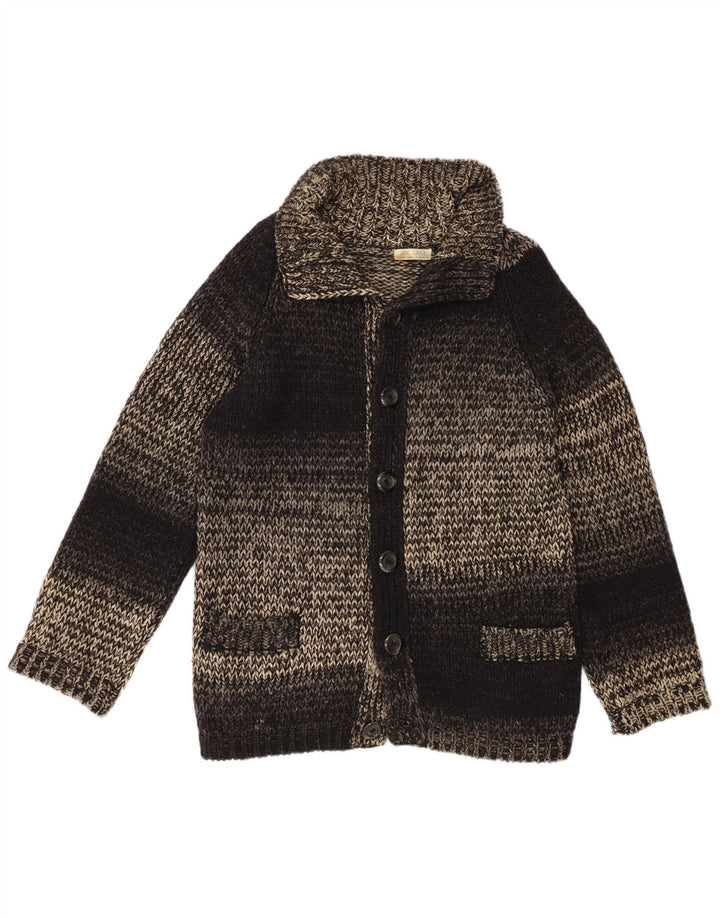 vintage Mens Moyen Noir Moucheté Laine