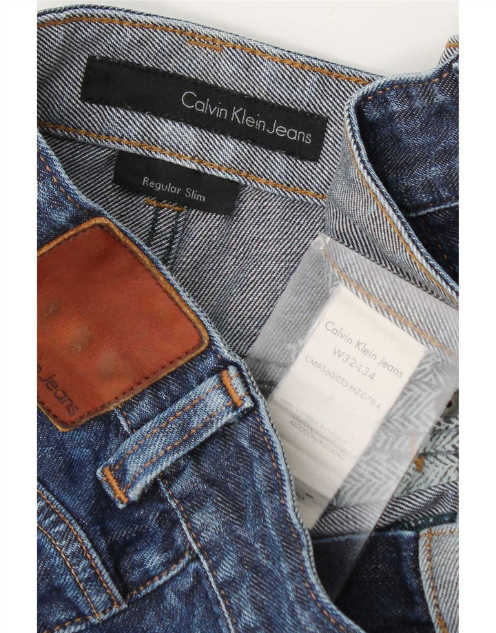 Calvin Klein Jean slim classique effet vieilli W32 L34 pour homme en coton bleu