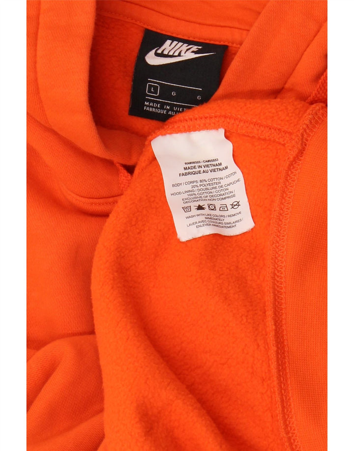 NIKE Pull à capuche pour homme Grand coton orange