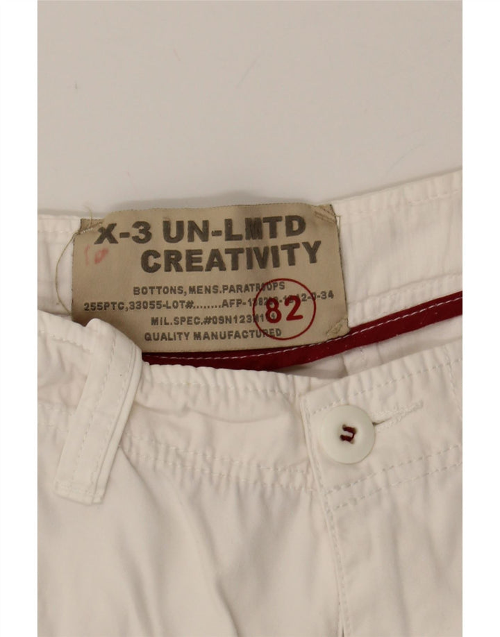 VINTAGE Mens Casual Shorts W30 Medium  White Cotton Vintage Vintage and Second-Hand Vintage from Messina Hembry 