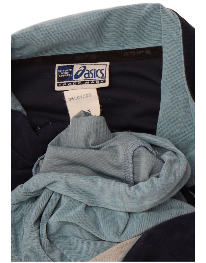 ASICS Veste de survêtement pour homme Large Bleu Colorblock Polyester Sports