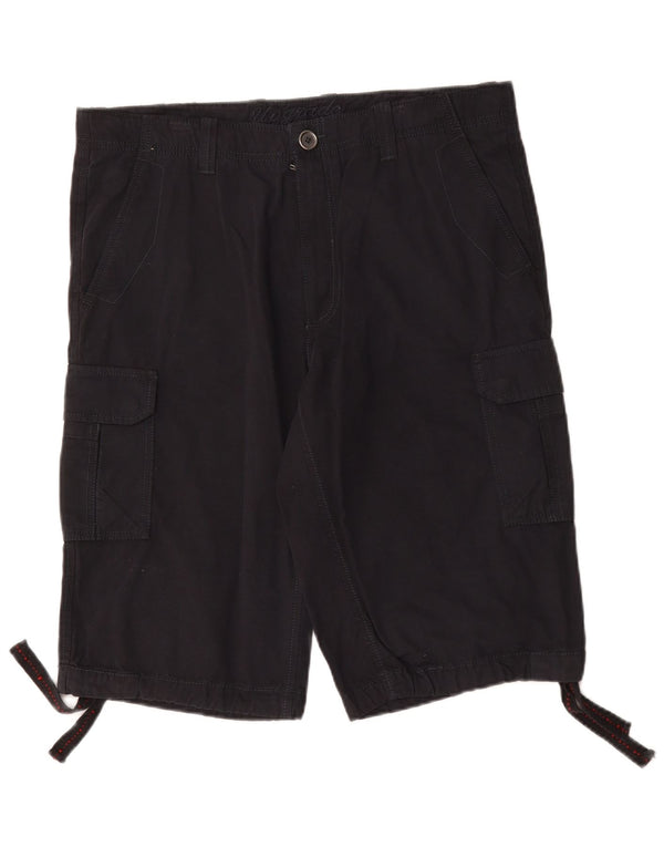 vintage Mens Cargo Shorts IT 52 XL W38 Bleu Marine Coton