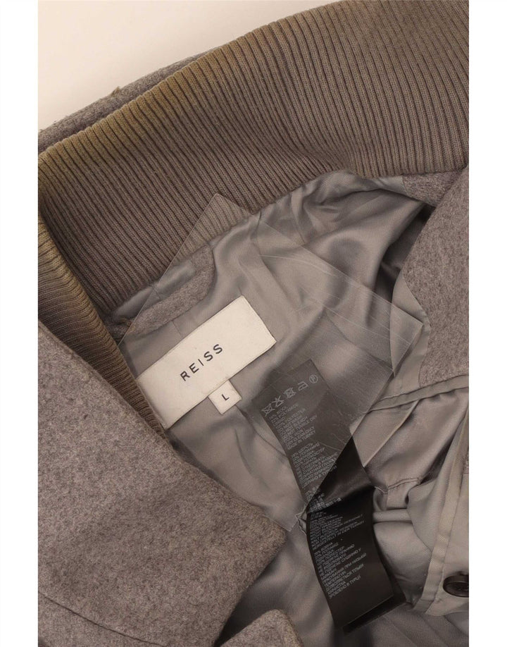 Reiss Manteau Homme UK 40 Grande Laine Grise